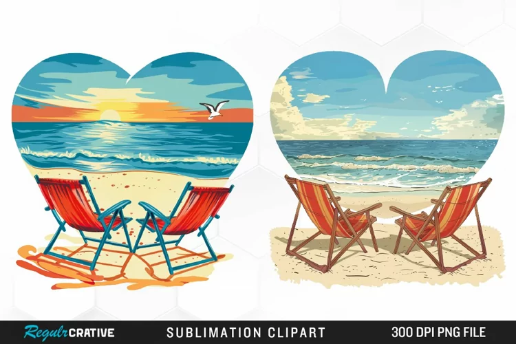 Watercolor Tropical Valentines Graphics Clipart