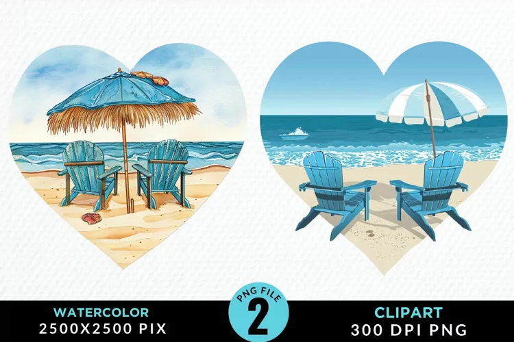 Watercolor Tropical Valentines Exquisite Clipart