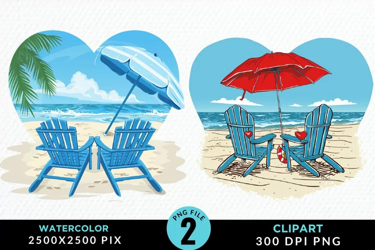 Watercolor Tropical Valentines Exquisite Clipart