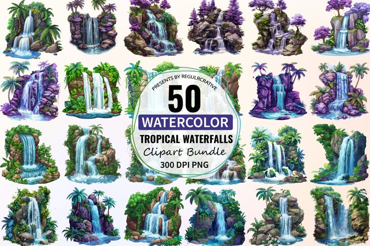 Waterfall Illustration Image 12