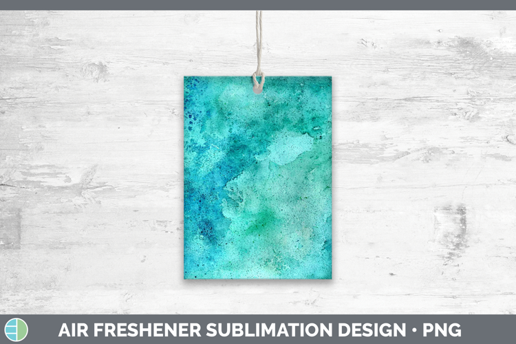 Watercolor Turquoise Air Freshener Sublimation Car Freshener