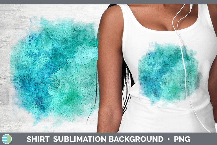Watercolor Turquoise Shirt Sublimation Sublimation Backgroun
