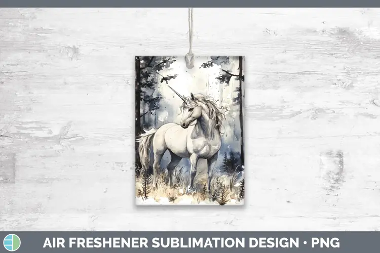 Watercolor Unicorn Air Freshener Sublimation Car Freshener D