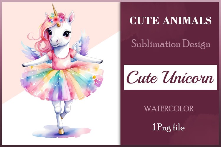 Rainbow Unicorn Clipart Image 12