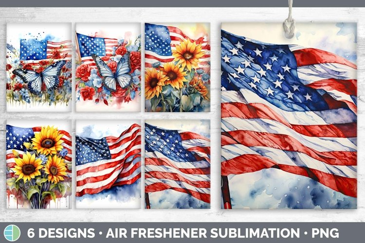 Bundle of six Watercolor Air Freshener designs.
