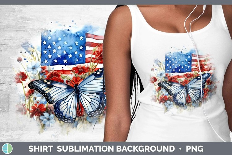 Watercolor USA Flag Shirt | Sublimation Sublimation Backgrou