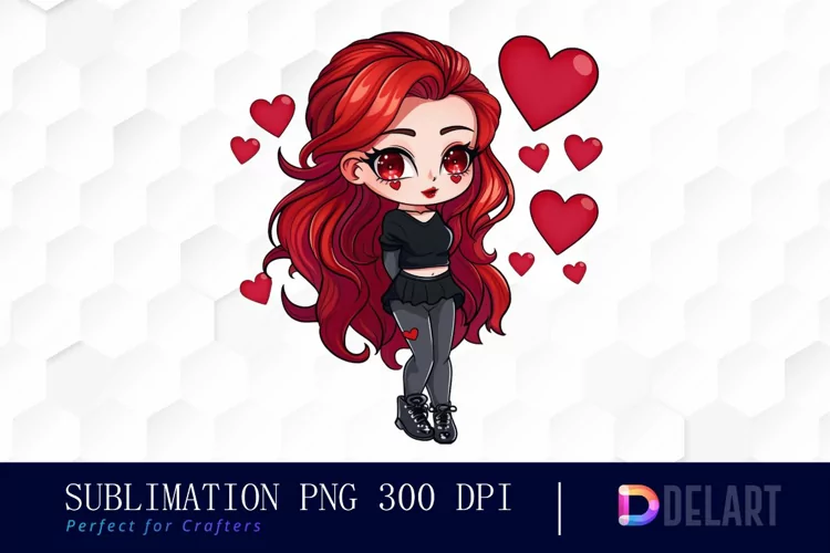 Valentine's Day Chibi Doll Graphics Clipart