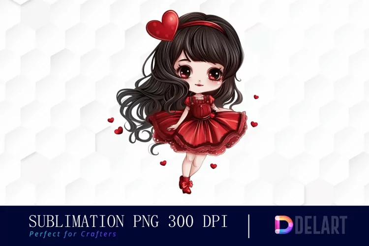 Valentine's Day Chibi Doll Graphics Clipart