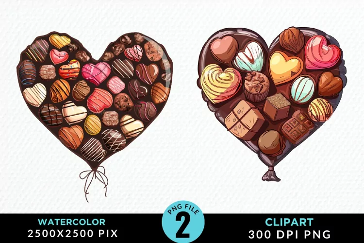 Watercolor Valentines Balloons Image Clipart
