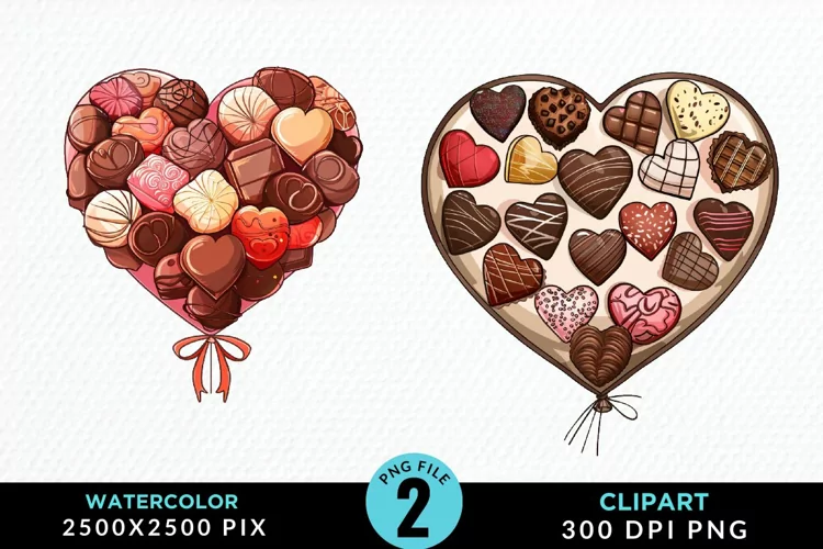 Watercolor Valentines Balloons Illustration Clipart