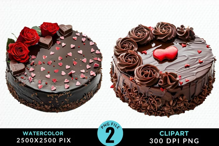 Valentines Cakes Illustration PNG Clipart