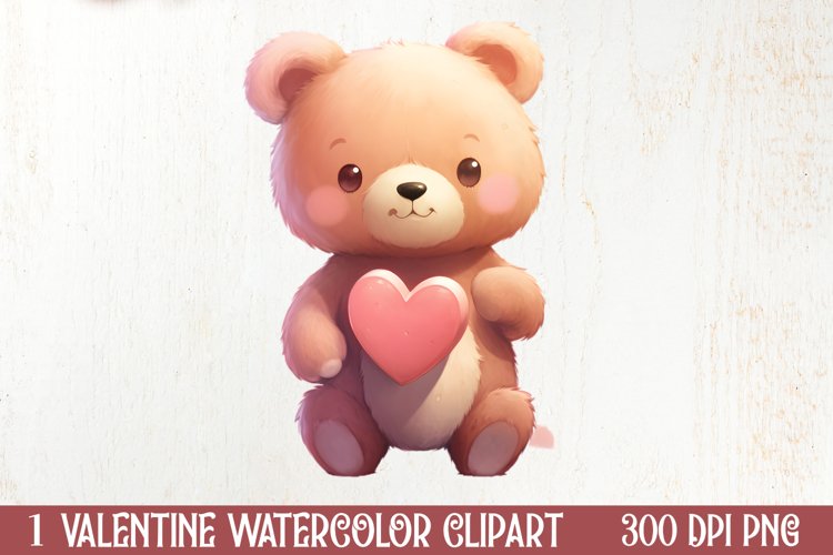 Valentines Day Bear Clipart, Christmas Clipart