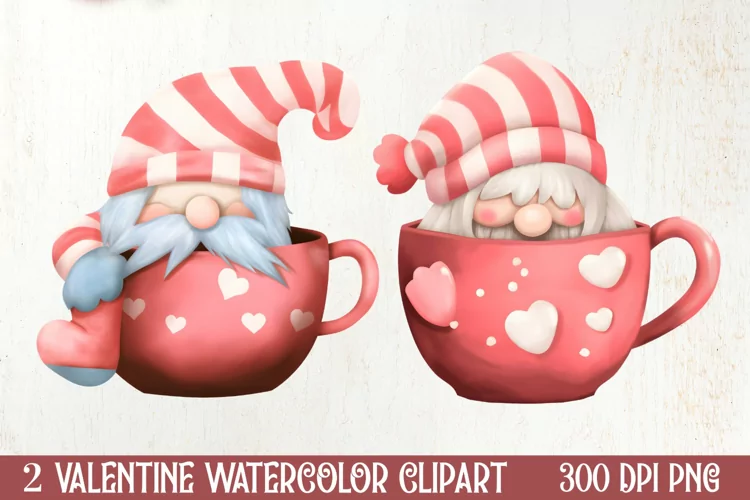 Cute Chibi Corgi Valentine Clipart, Valentines Clipart