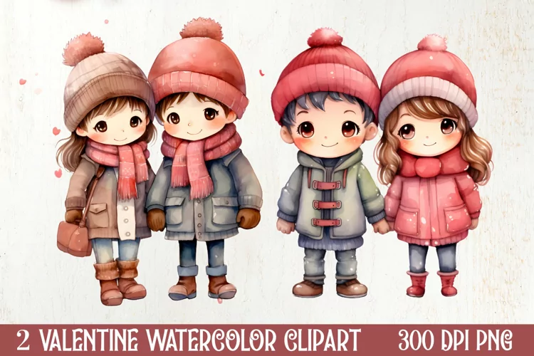 Couple Baby Boy And Girl Valentine Clipart, Valentines PNG