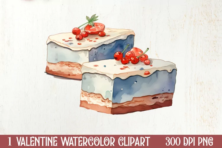 Watercolor Valentines Day Clipart, Christmas Clipart