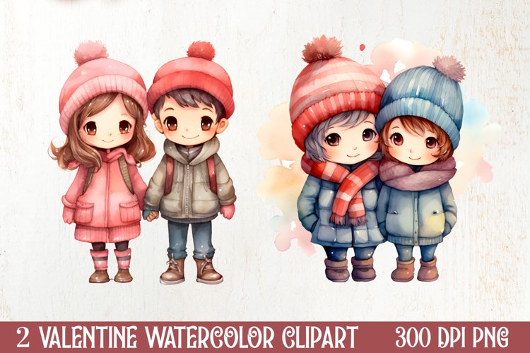 Couple Baby Boy And Girl Valentine Clipart, Valentines PNG