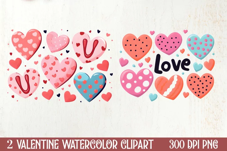 Sweet Pugs Valentine Clipart, Valentines PNG