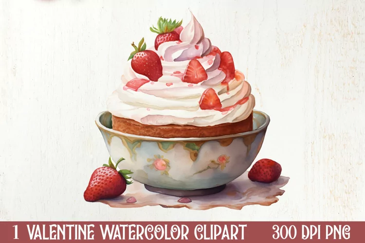 Watercolor Valentines Day Clipart, Christmas Clipart