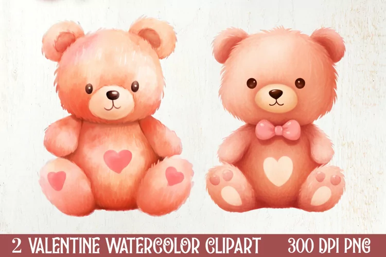 Valentines Day Bear Clipart, Christmas Clipart