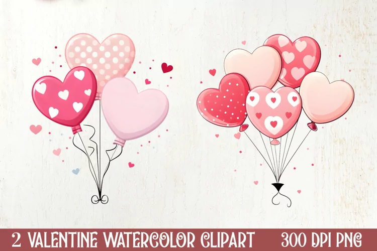 Sweet Pugs Valentine Clipart, Valentines PNG