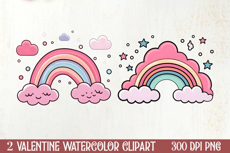 Sweet Pugs Valentine Clipart, Valentines PNG