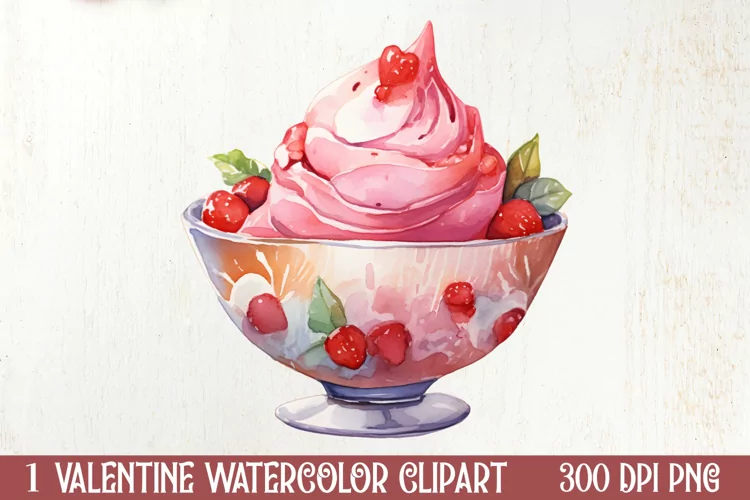 Watercolor Valentines Day Clipart, Christmas Clipart