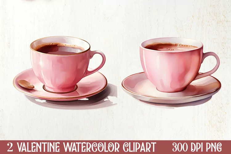 Valentine Day Coffee Clipart, Christmas Clipart