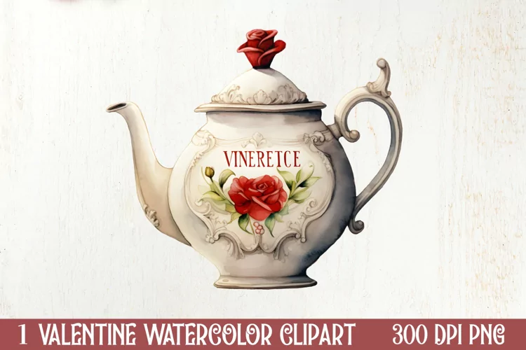 Watercolor Valentines Day Clipart, Christmas Clipart