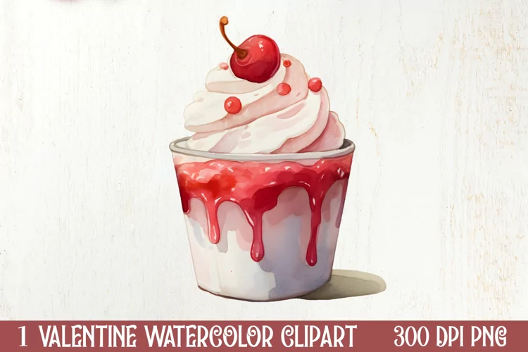 Watercolor Valentines Day Clipart, Christmas Clipart