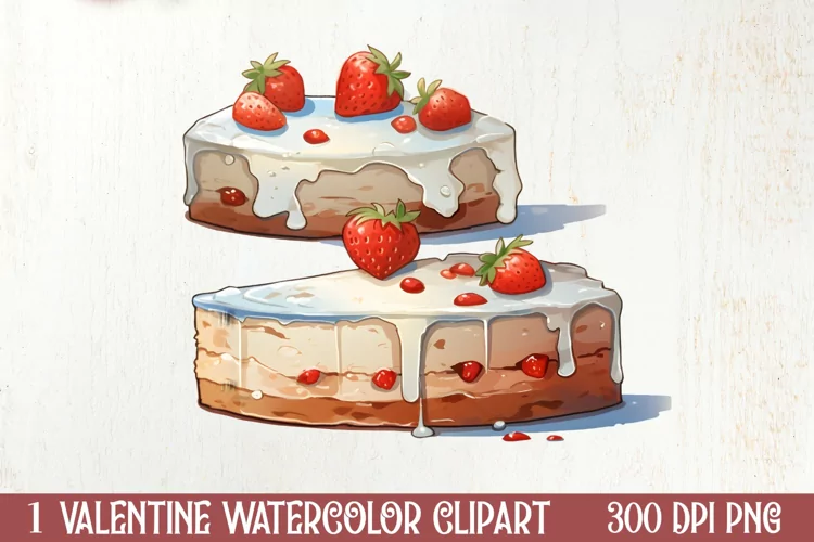 Watercolor Valentines Day Clipart, Christmas Clipart