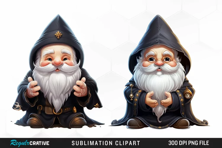 Watercolor Vicar Gnomes PNG Clipart