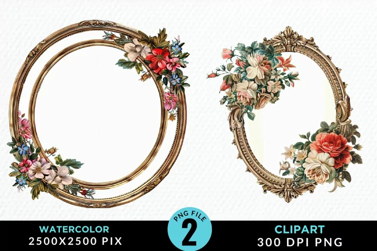 Watercolor Victorian Illustration PNG Clipart