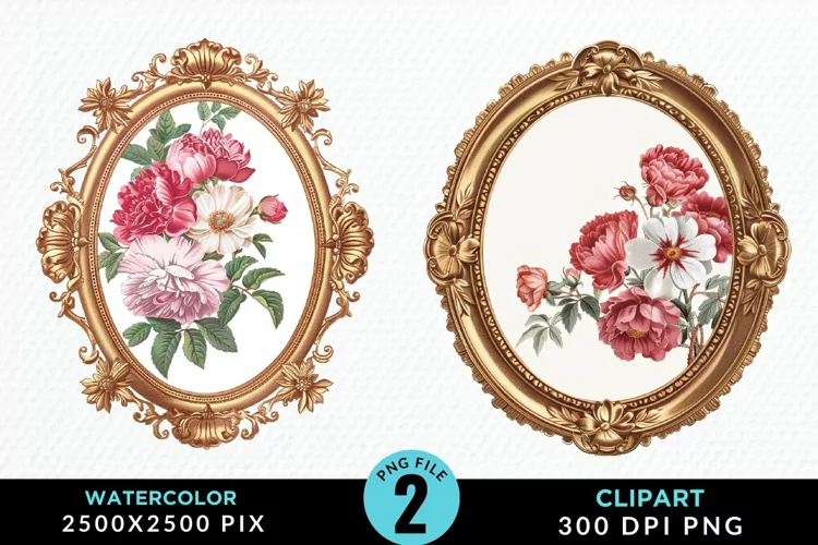 Watercolor Victorian Sublimation PNG Clipart