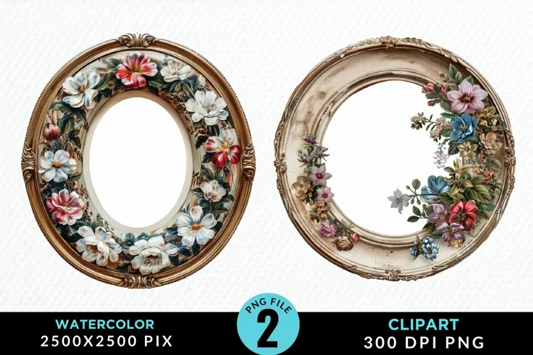 Watercolor Victorian Sublimation PNG Clipart
