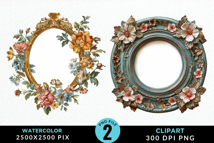 Watercolor Victorian Illustration PNG Clipart