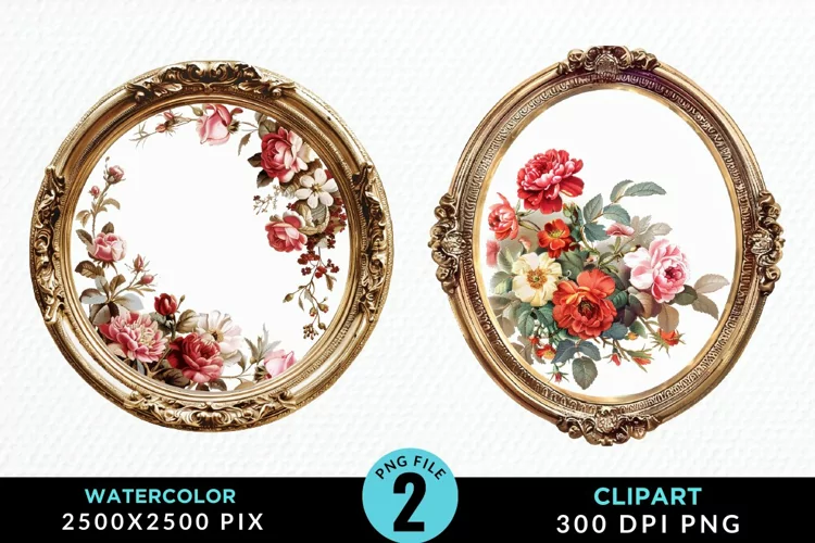 Watercolor Victorian Sublimation PNG Clipart