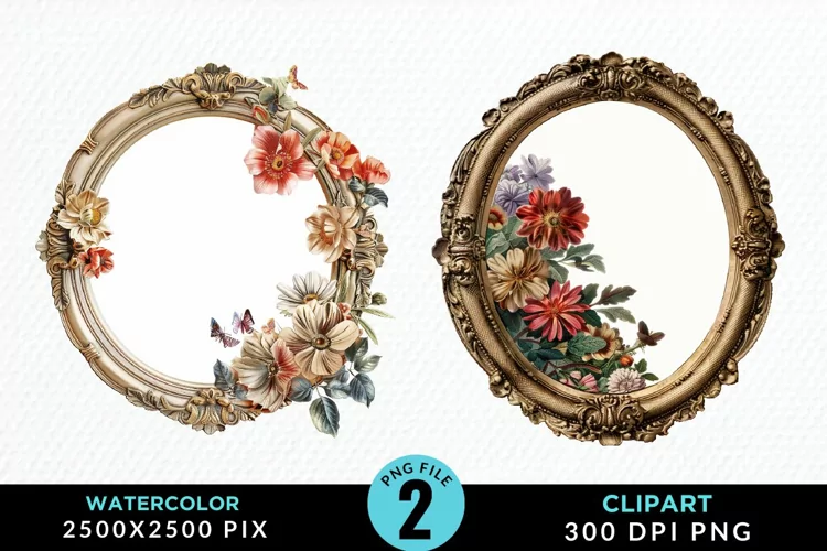 Watercolor Victorian Sublimation PNG Clipart