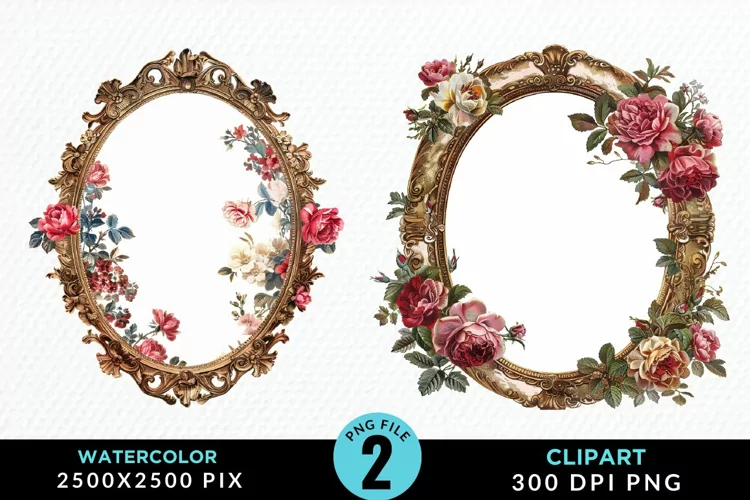 Watercolor Victorian Illustration PNG Clipart