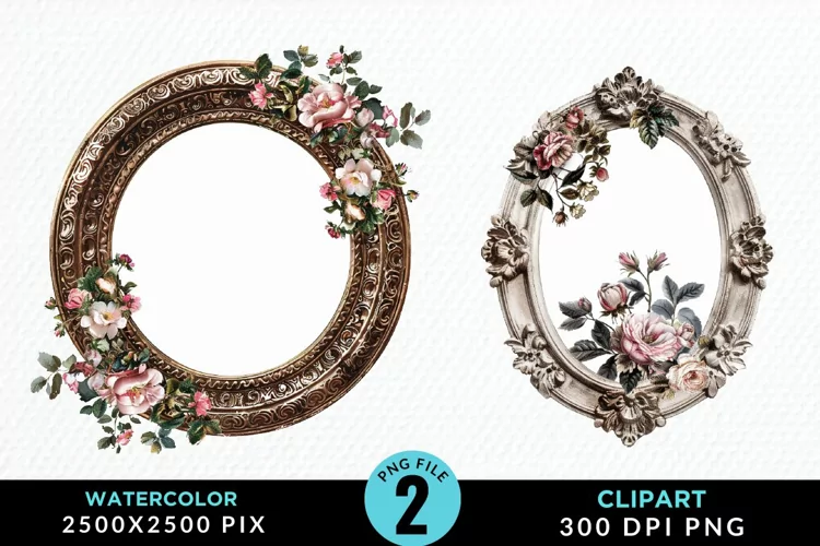Watercolor Victorian Sublimation PNG Clipart
