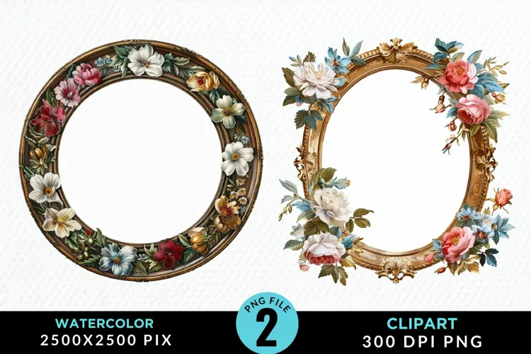 Watercolor Victorian Sublimation PNG Clipart