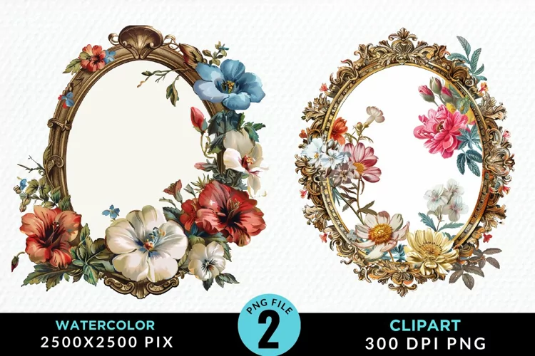 Watercolor Victorian Sublimation PNG Clipart
