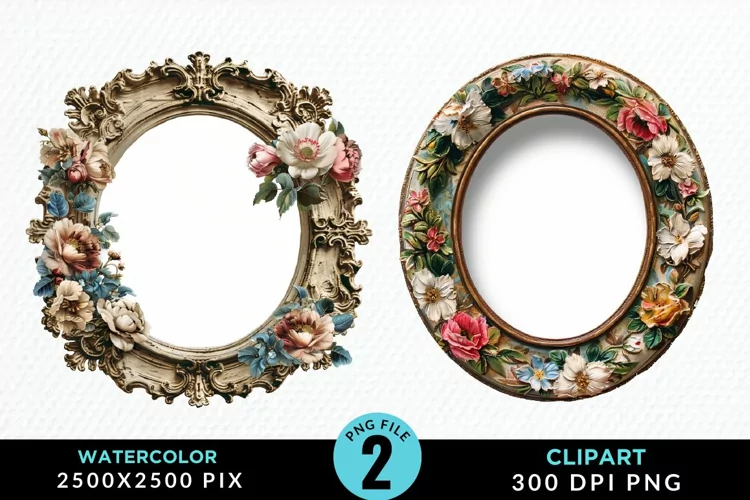 Watercolor Victorian Sublimation PNG Clipart
