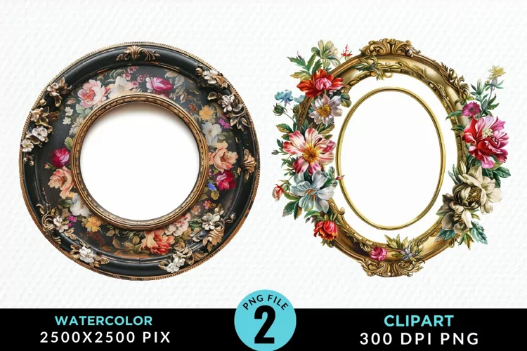 Watercolor Victorian Illustration PNG Clipart