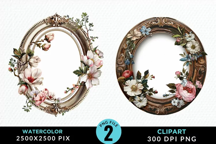 Watercolor Victorian Sublimation PNG Clipart