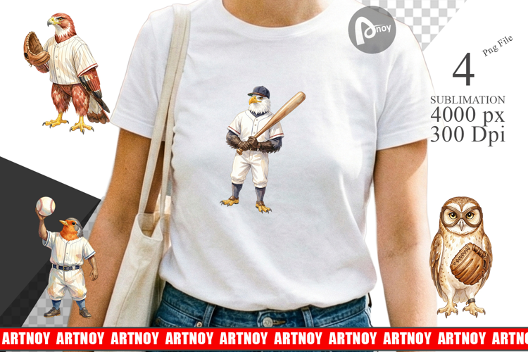 Vintage Bird Baseball Sublimation