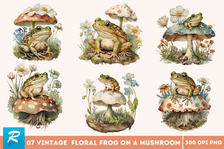 Frog Svg, Cute Frog, Frog On Mushroom, Floral Frog, Flower Frog, Floral Mushroom, Flower Mushroom, Vintage Frog, Vintage Mushroom, Goblincore Svg, Frog Clipart ,Spring, Cottagecore Shirt, Cottage Core Png, Daisy Svg, Daisies Svg, Frog And Toad, Fairycore 