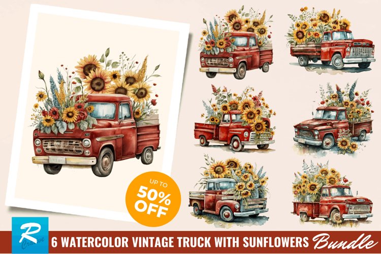 Vintage Truck Clipart Image 19