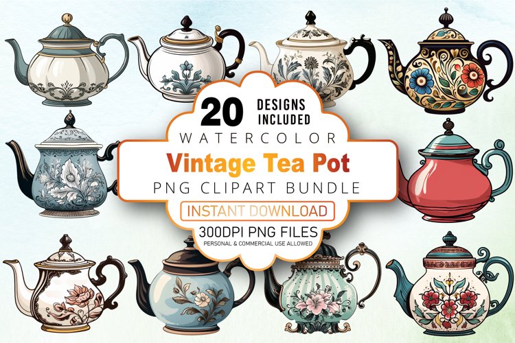 Teapot Clipart Image 3
