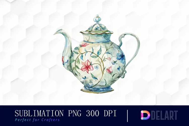 Vintage Teapot Graphics Clipart