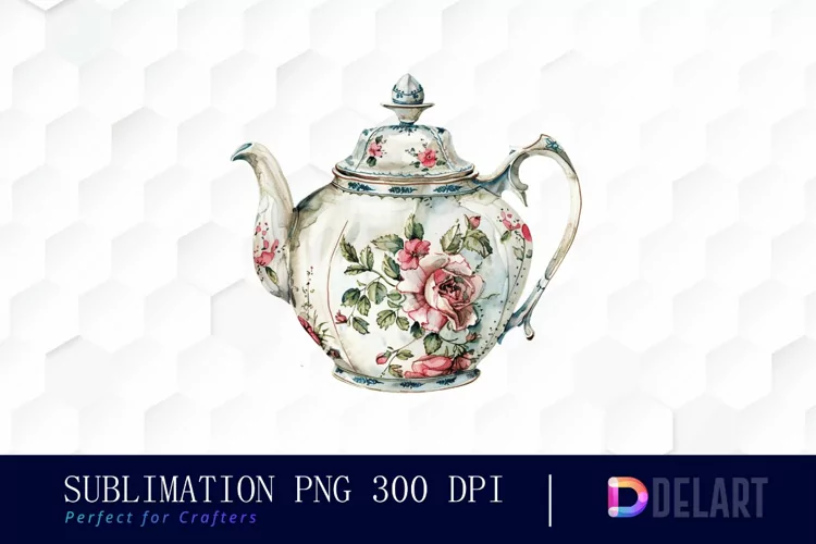 Vintage Teapot Graphics Clipart